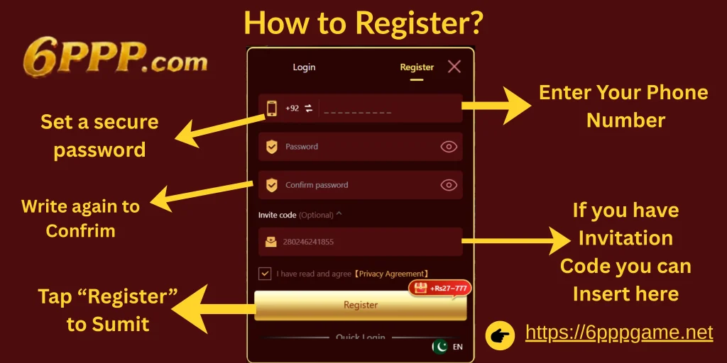 6PPP Game - Registration Guide